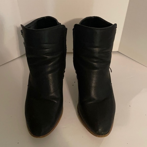Black leather like booties size 10 - Picture 1 of 5